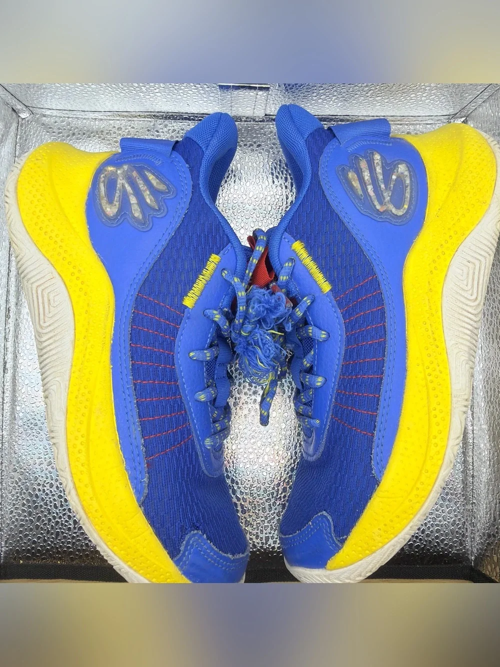 Under Armour Curry 3Z7 Blue Yellow White Basketball Shoes